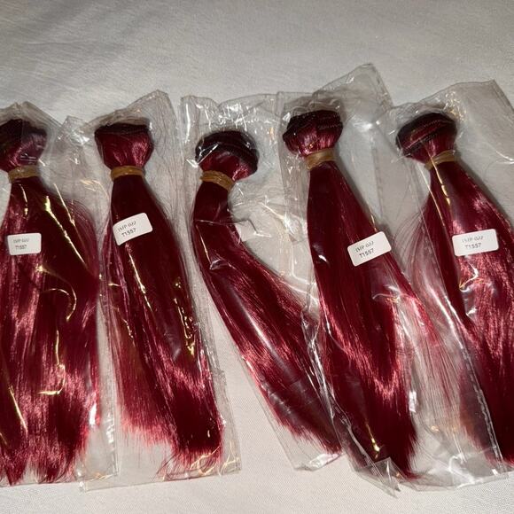 Other - Synthetic Red 7 inch sew in hair extension brand new